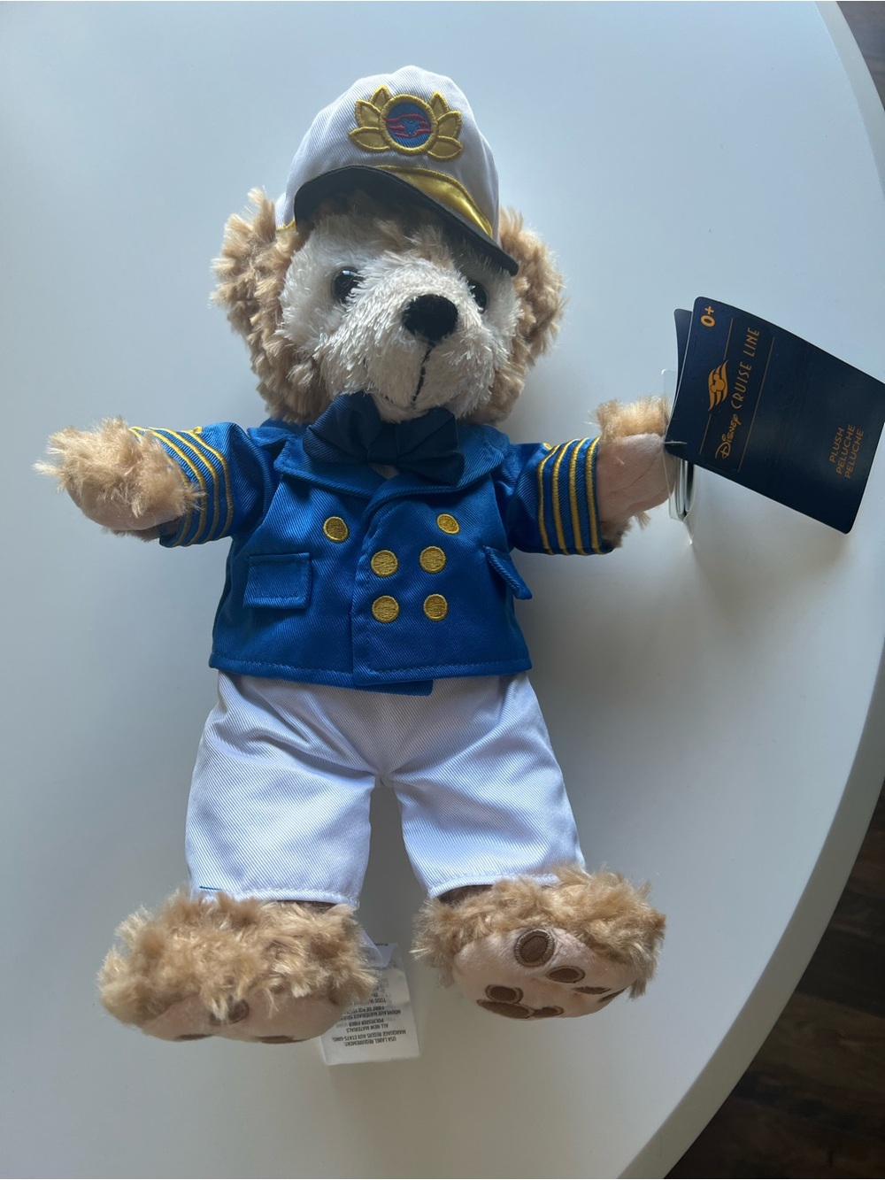 Disney Captain Duffy Bear Plush - Blue, White & Gold Accents